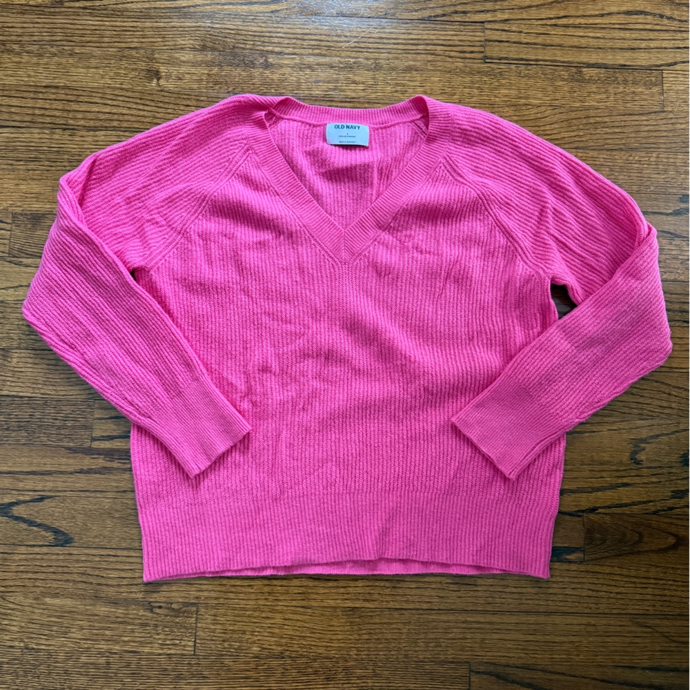 Old Navy Pink V-Neck Sweater